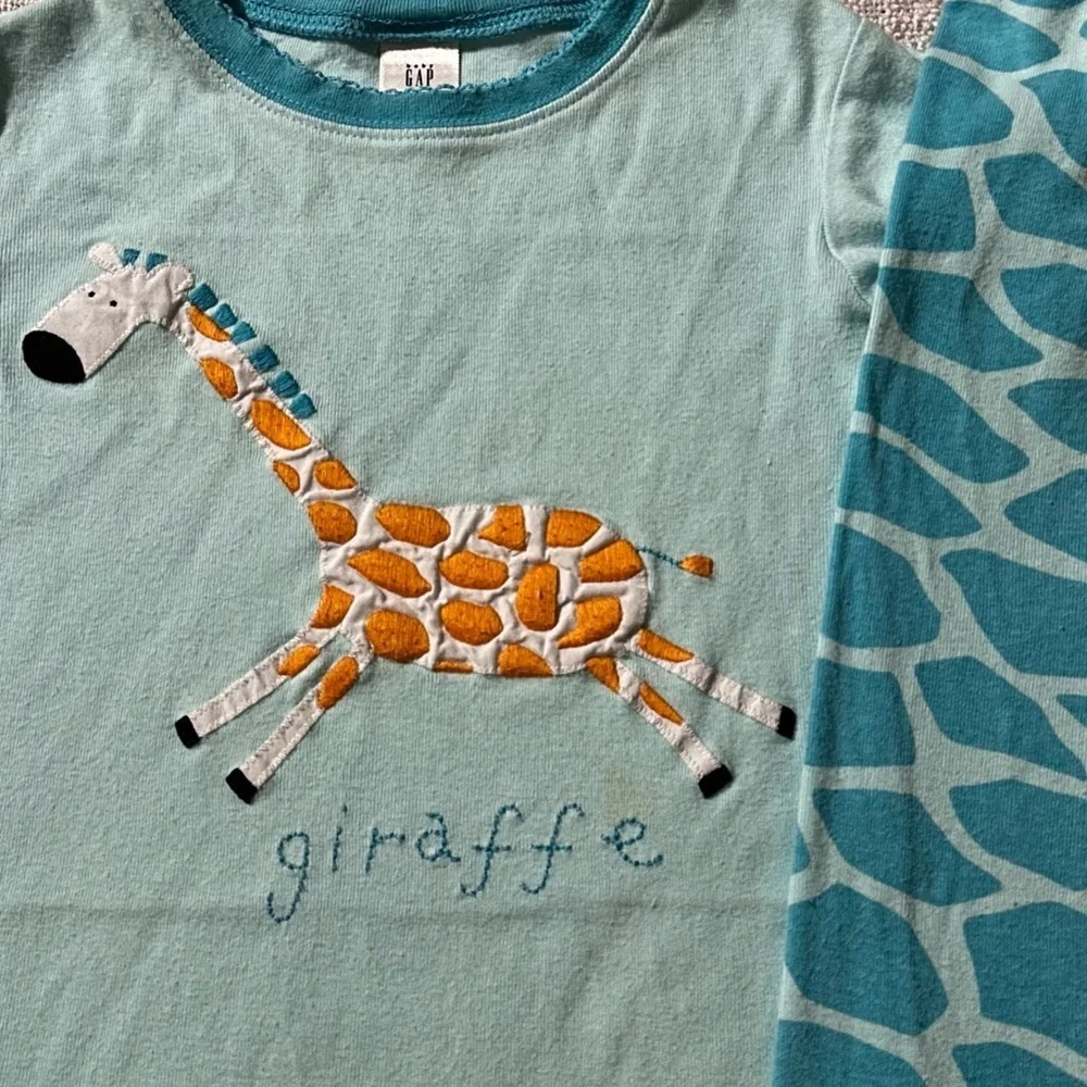 3-pr Pajamas GERBER Fleece Footed GAP Giraffe Set PJs Sleep Pink Green Girl 5
